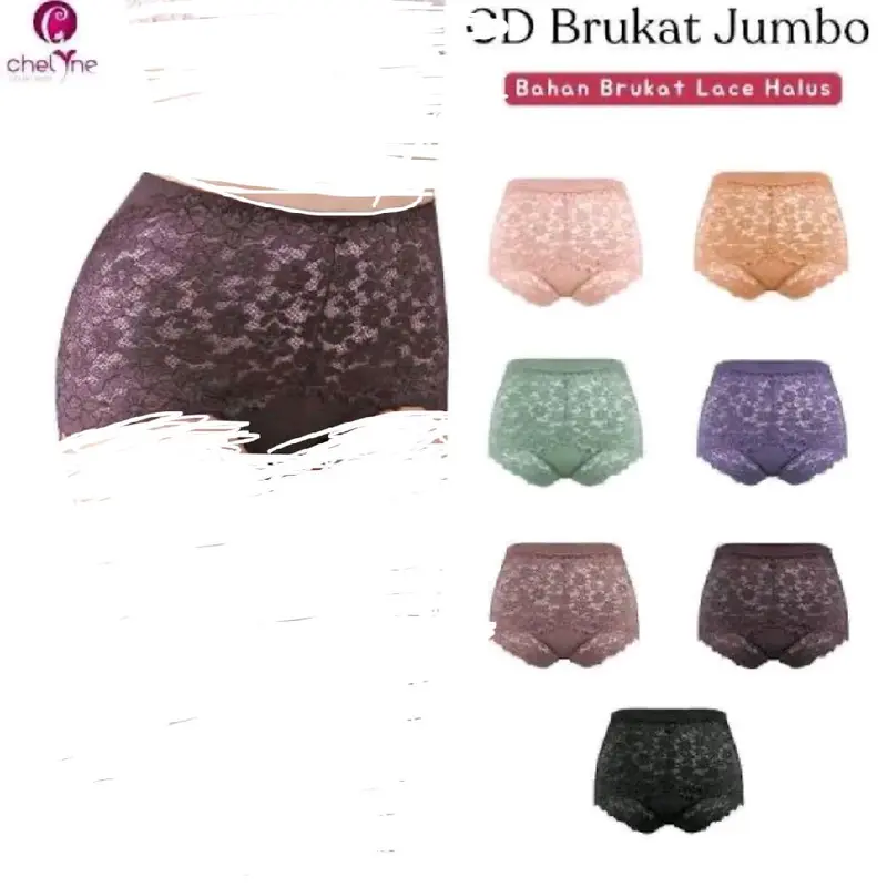 3pcs/6pcs Celana Dalam wanita Renda 1809 Maxi Higwaist Manis Lembut Pita Nyaman Dewasa 0