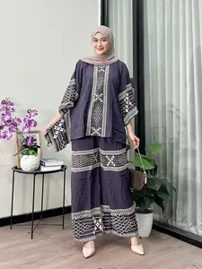 ONE SET VIKA/SETELAN WAKA MOTIF TERBARU BAHAN RAYON PREMIUM LD 140 JUMBO