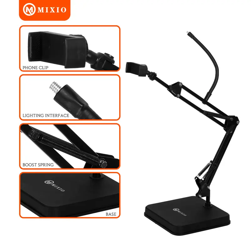 MIXIO S98 2 in 1 Lazypod Stand Holder Hp Arm Stand 6