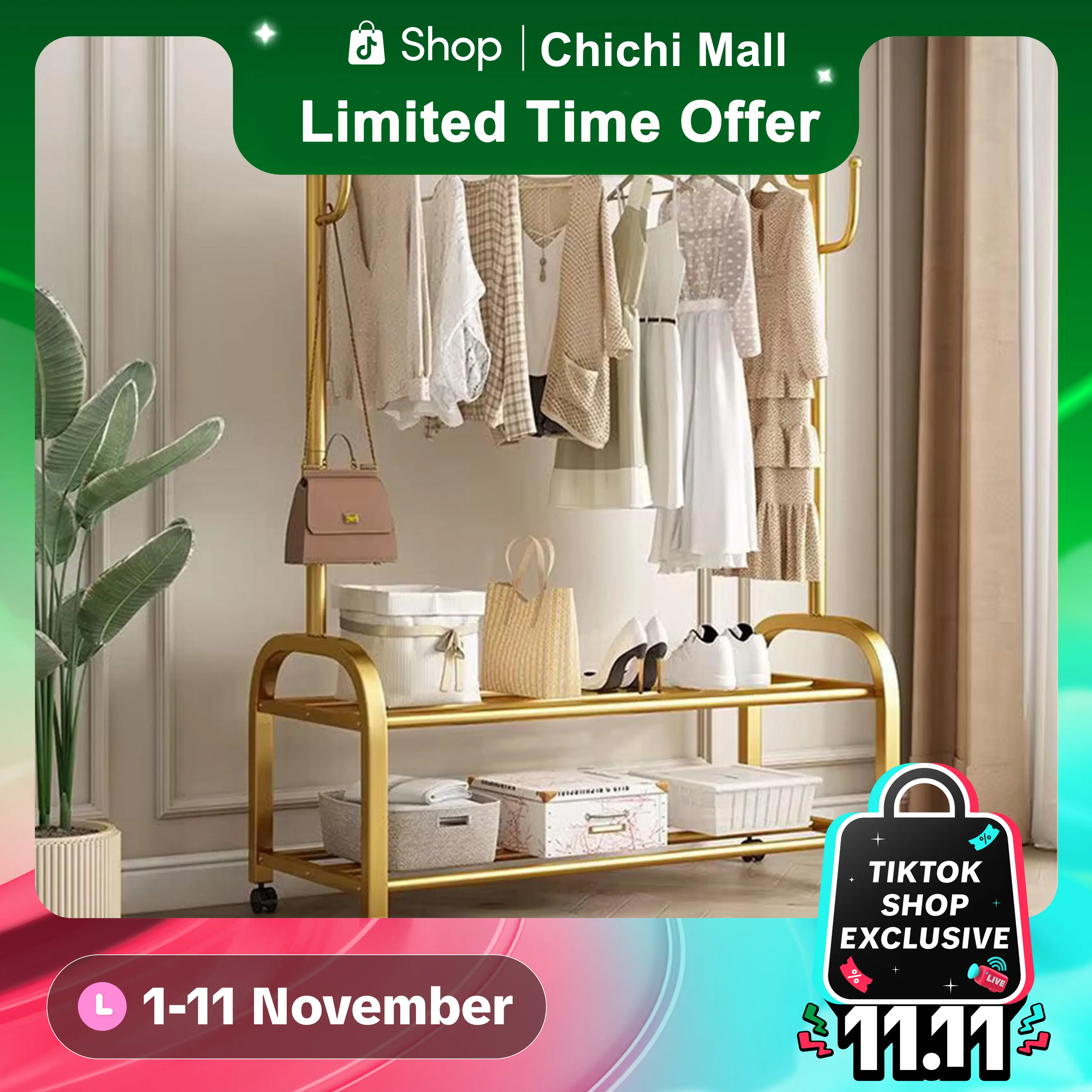 Clothes Rack Sampayan Household Simple Bedroom Coat Rack Floor Household Clothes Drying Rack Accessory Laundry clothes  drying