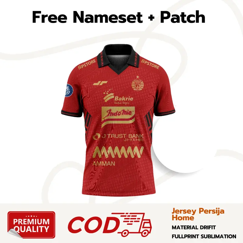 JERSEY PERSIJA Jakarta Home Musim 2024/2025 Printing Premium GRATIS PASANG NAMA dan NO PUNGGUNG dan PATCH LIGA 1 INDO | FUTSAL | OLAHRAGA RINGAN | SEPAKBOLA | SPORT PAKAIAN 1