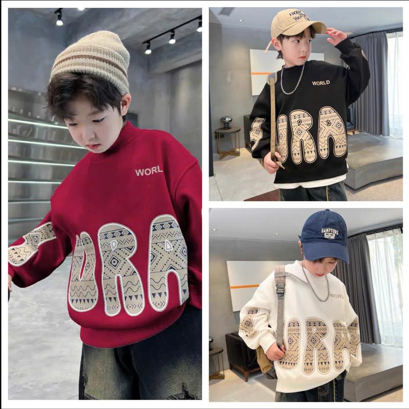 Áo nỉ sweater 14-48kg cho bé trai chất nỉ bông dày dặn ấm áp mẫu URA. Áo nỉ cho bé, áo sweater, áo hoodie cho bé trai bé gái mã N1
