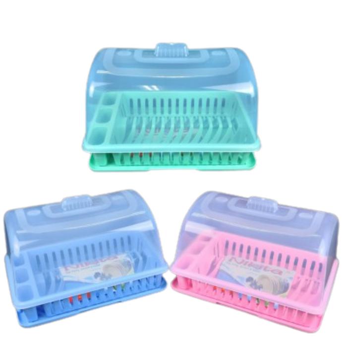 Gambar Rak Piring Nikita + Tutup Soft Panda Star - Rak Piring Plastik -RD dari Ratu dapur_NEW Kota Surabaya Tokopedia