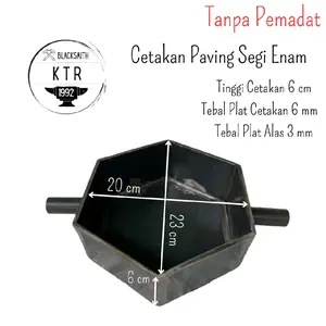 Cetakan Paving Blok Segi Enam (6) tanpa pemadat