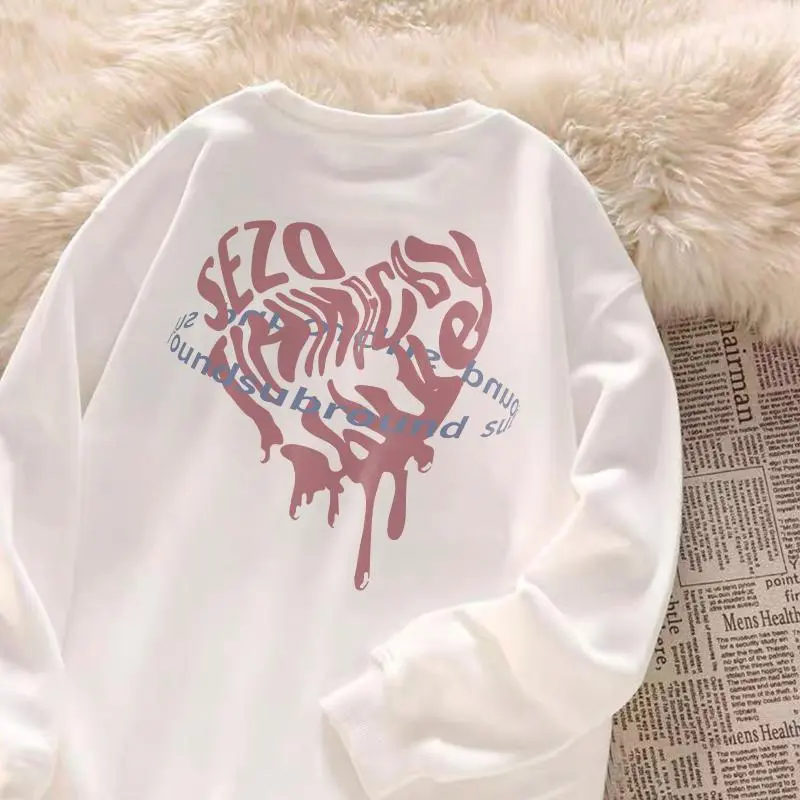 A0518 The Monseur Gallery sweater pink love oversize wanita korean style baju atasan wanita terbaru