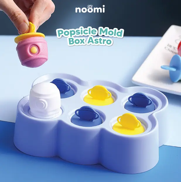 Noomi - Popsicle Mold Box Astro | Cetakan Es Krim Silikon 6 Stik 2