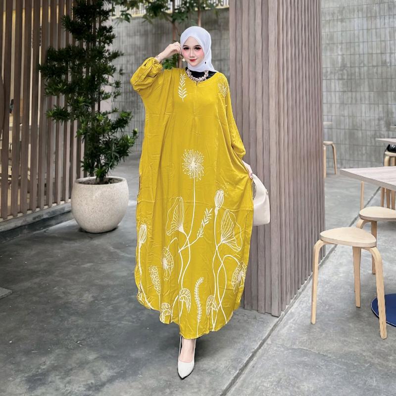 Kaftan cinderella bunga cantik rayon Nyaman Muslim 4