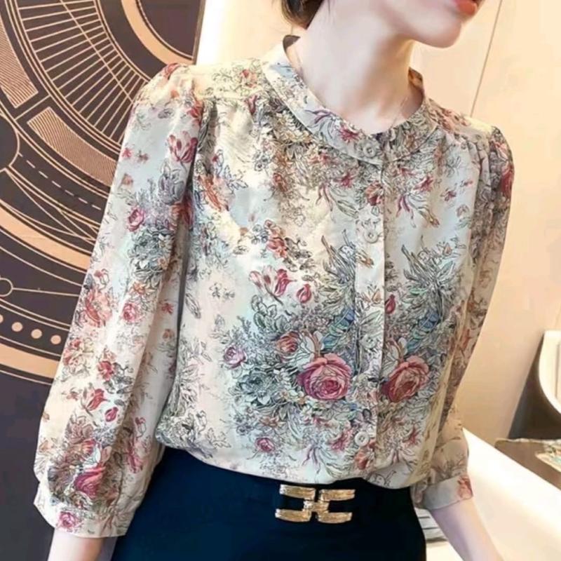 Baju Atasan Wanita Motif Bunga Terbaru Casual 2