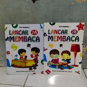 Paket 2 buku anak lancar membaca 2a,2b fuul color buat Belajar