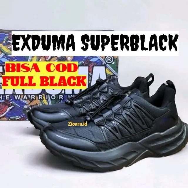 Sepatu EXDUMA SUPER BLACK BROTHERHOOD SEPATU RUNNING SEPATU KETS TERBARU Kerja Olahraga Sneakers Pria Sport Kasual Hitam 0