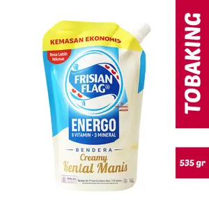 Frisian flag kental manis bendera putih pouch 535gr Milk Susu