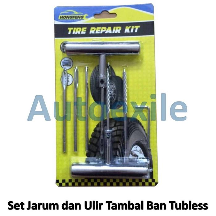 Gambar Set Alat Tambal Ban Luar Tubeless Jarum dan Ulir Kikir Besi Bonus Serap Anak Refill Tubles Tubless Peralatan Perbaikan Tambal Bocor Heavy Duty Tire Repair Kit - Silver dari Autoexile Kota Medan 3 Tokopedia