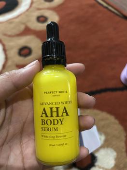 Product Review of [10X AHA] PERFECT WHITE Advanced AHA Body Serum 50ml Whitening Booster with 10X AHA Niacinamide, Alpha Arbutin, Glutathione, Vitamin C | Booster Lotion Acid Perawatan Pencerah Mencerahkan Memutihkan Tubuh Kusam Belang Noda Hitam Glycolic Acid from 💙**🩷 1