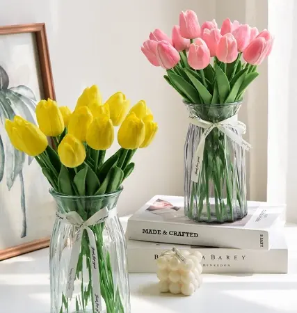 Hoa Tulip Nhân Tạo Trong Vườn, 1 Cái, Hoa Tulip Giả Cảm Ứng Thật, Bó Hoa Tulip, Trang Trí Nhà Cửa, Trang Trí Đám Cưới, Hoa Giả