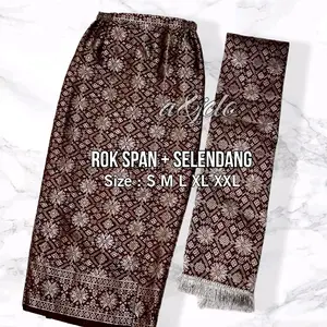 SET Rok Songket+selendang songket / rok songket span jadi plus selendang Pesta Kondangan Instan Wisuda