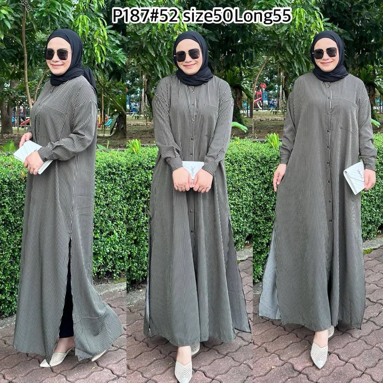 NABILA LONG DRESS TUNIK JALUR BYNONIEY