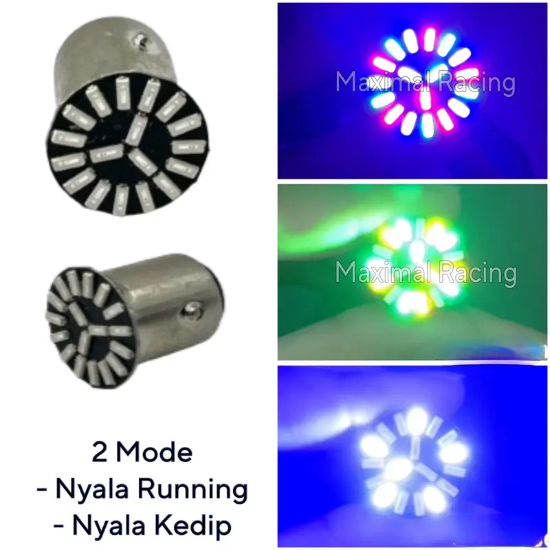 Lampu Stop Rem Belakang 18 Mata LED Gepeng 2 Mode Running Kedip Universal Motor 0