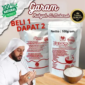 BELI 1 GRATIS 1 Garam Ruqyah Al Mubarok Al Fatah - 100 gram Garam Untuk Mandi Ruqyah
