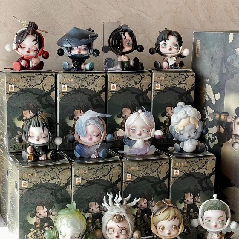 Blind box POPMATH mô hình skull panda nhân vật “ mai đen trước sân” 0