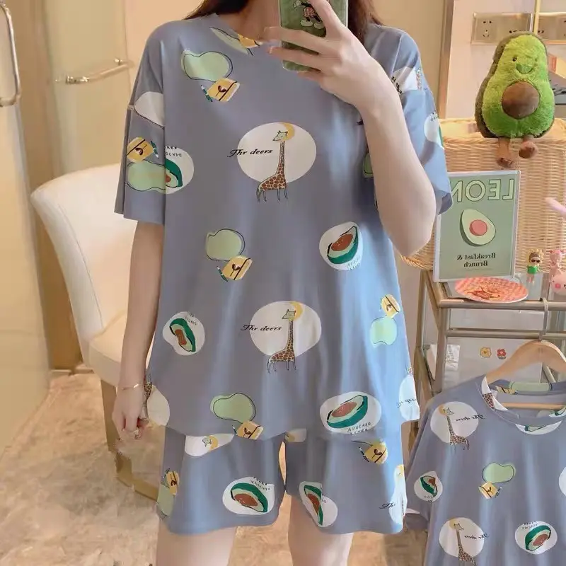 Opentunity Set Piyama Size M Lengan Pendek Celana Pendek Baju Tidur Wanita Premium Quality 5