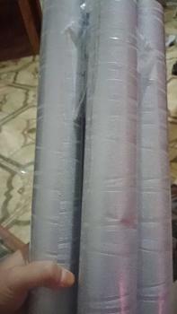 Product Review of PROMO 1 PAKET isi 4 pcs Wallpaper Sticker Dinding Kamar Motif Salur Salur Gelombang & Salur Kecil Warna Abu Silver Putih Daun Pink Daun Pink Salur Putih Salur Biru Salur Krem Salur Kertas Bahan PVC from S**i 0