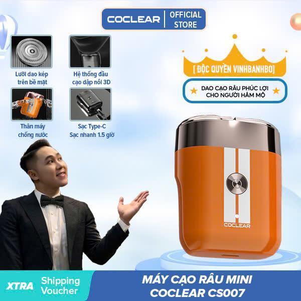 [COCLEAR & FLYCO x VINHBANHBO 9k] Máy cạo râu mini coclear CS007 toàn thân có thể rửa nước, sạc nhanhType-C 1.5 giờ, khóa du lịch thông minh. Bảo hành một năm
