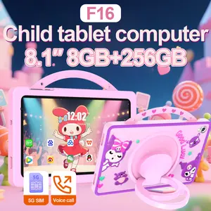 Hancdon Tablet Anak 8.1 Inch Android Hancdon F16 Layar Sentuh lPS 8.1 Inch HD IPS Dual SlM 5G LTE Dual Camera WiFi Bluetooth / KidsTablet Belajar Anak Edukasi aipet anak tab Game Kids Toy2025 5G Tablet Prosesor 8 Inch kuromi ipad