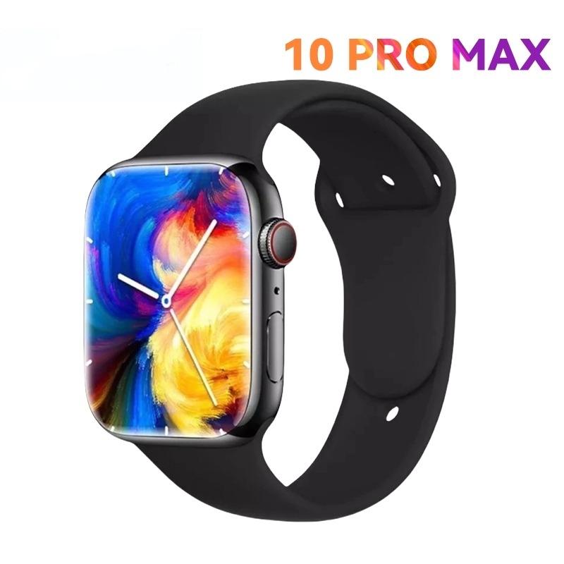Official Smartwatch 10 Pro Max 100%baruOriginal Mendukung operasi  gerakanwith HD AMOLED BLACK