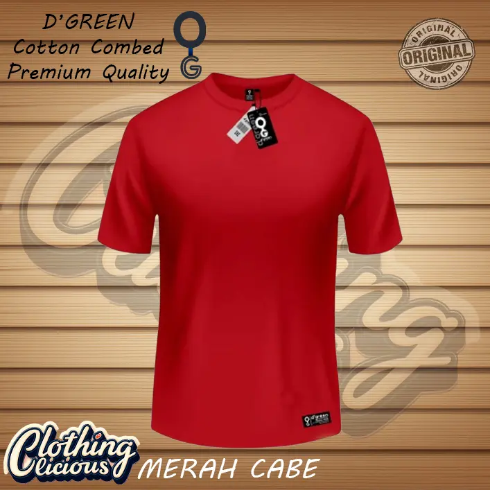 Baju Kaos Polos Lengan Pendek D'GREEN WHITE SOLID Cotton Combed 30s 150gsm untuk Pria dan Wanita - Sablon Distro Katun 4