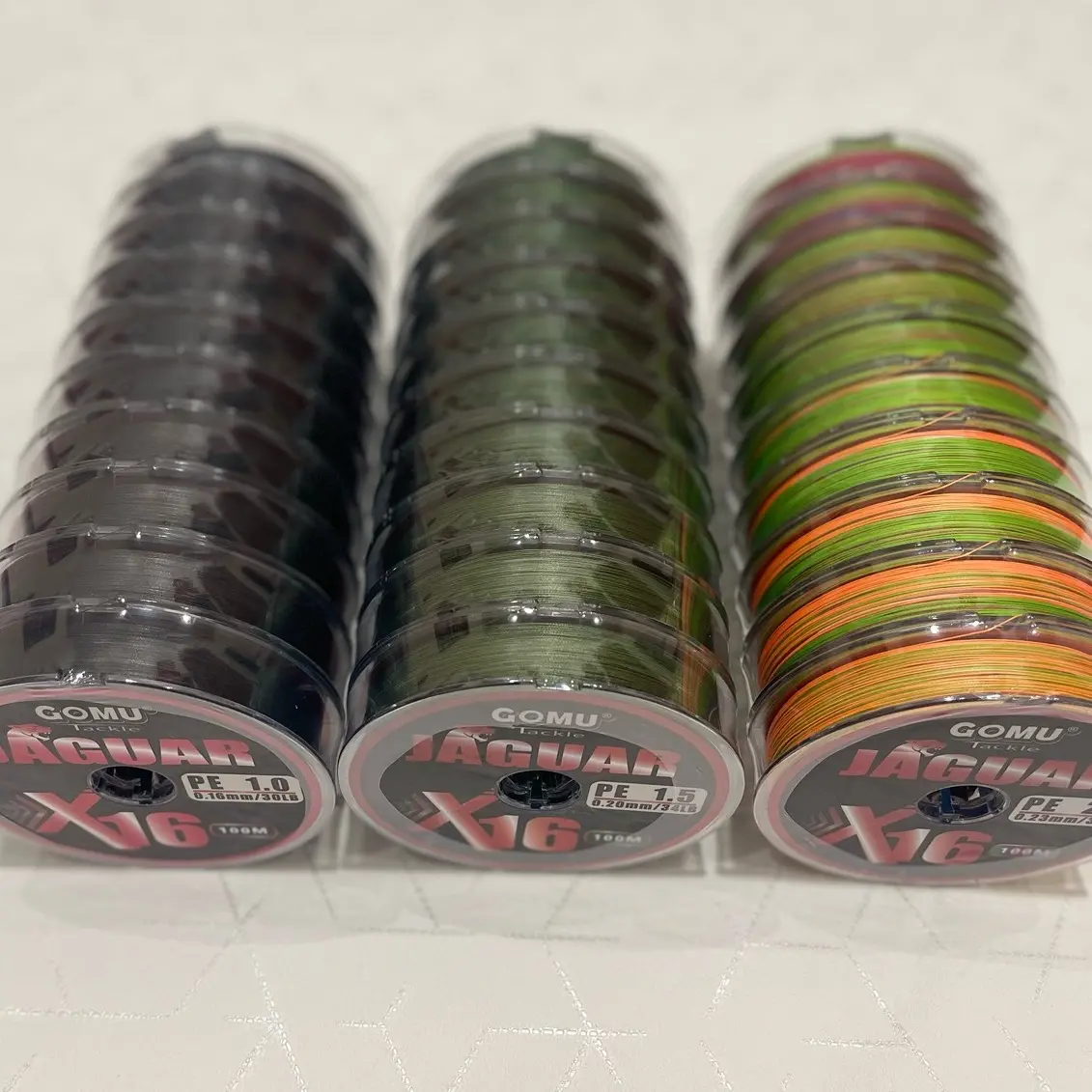 Gomu Tackle - Senar Pancing Pe Jaguar X16 Connecting 100M Warna Black / Green / Multi Color Ikan