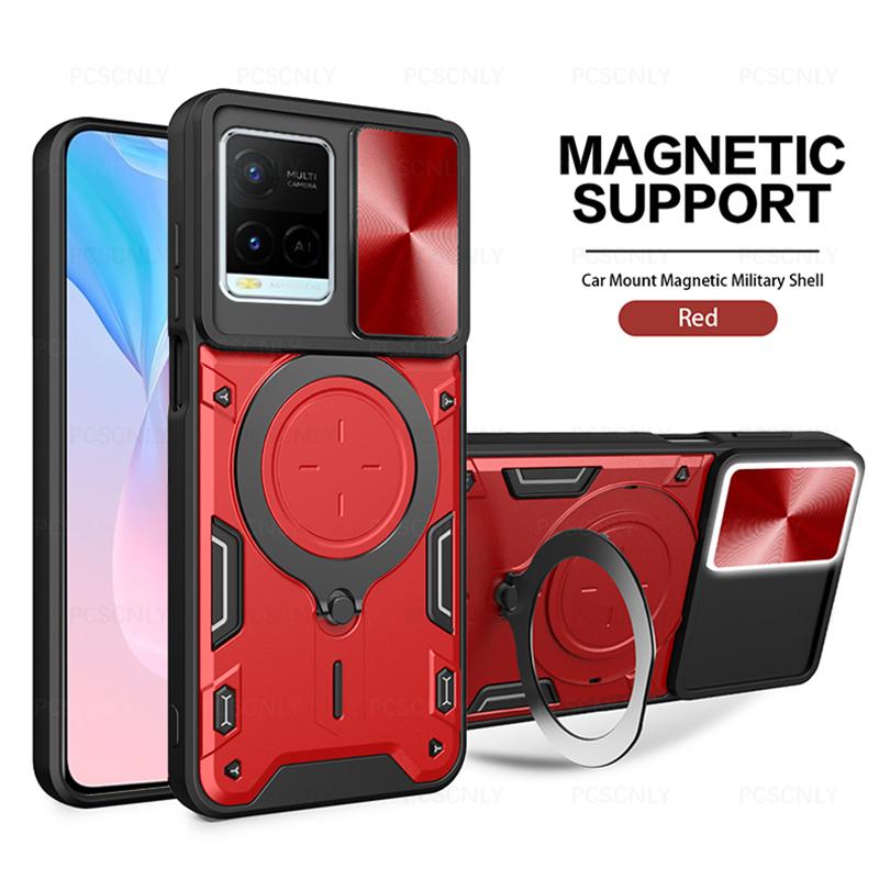Product Introduction of Shockproof Armor Phone Case For VIVO Y21 Y21s Y21t Y21g Y21a Y21e Y33s Y32 Y33t T1x Holder Casing Camera Protection Sliding Hard Back Cover New Design V2111  V2110  V2135  V2152  V2109  V2158A  V2143 15