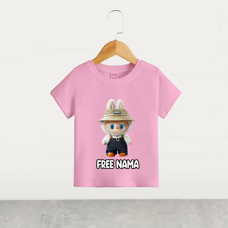 (GRATIS NAMA) KAOS ANAK L4bubu LENGAN PENDEK USIA 1-10th CATTON COMBED 1