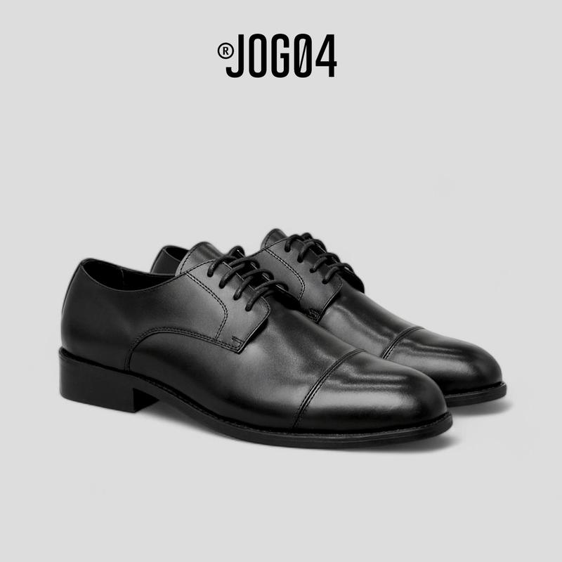 EL2 - Giày Elegant Derby JOG04 phiên bản 2025 da bò mộc đế phíp gỗ cao 3cm