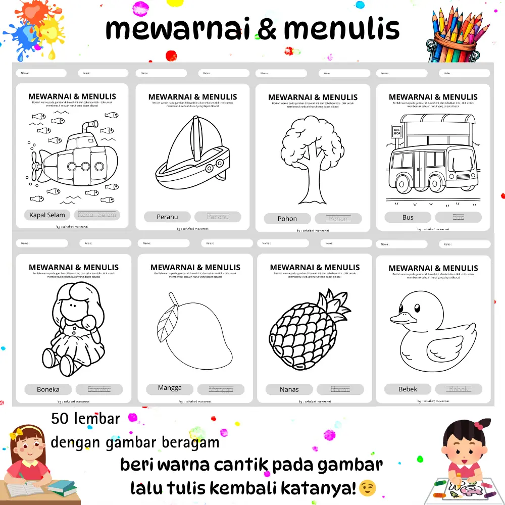 Mewarnai&Menulis