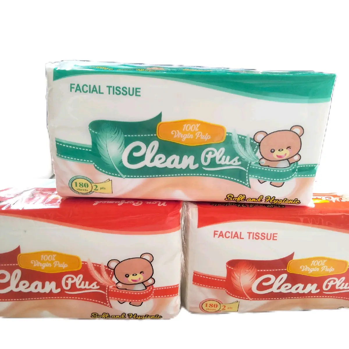 Tisu Clean plus #Facial Tissue 180sheets 2ply
