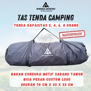 TAS/ SARUNG TENDA CAMPING KAPASITAS 2, 4, 6, 8 ORANG, BAHAN CONDURA MOTIF SARANG TAWON, WATER PROFF