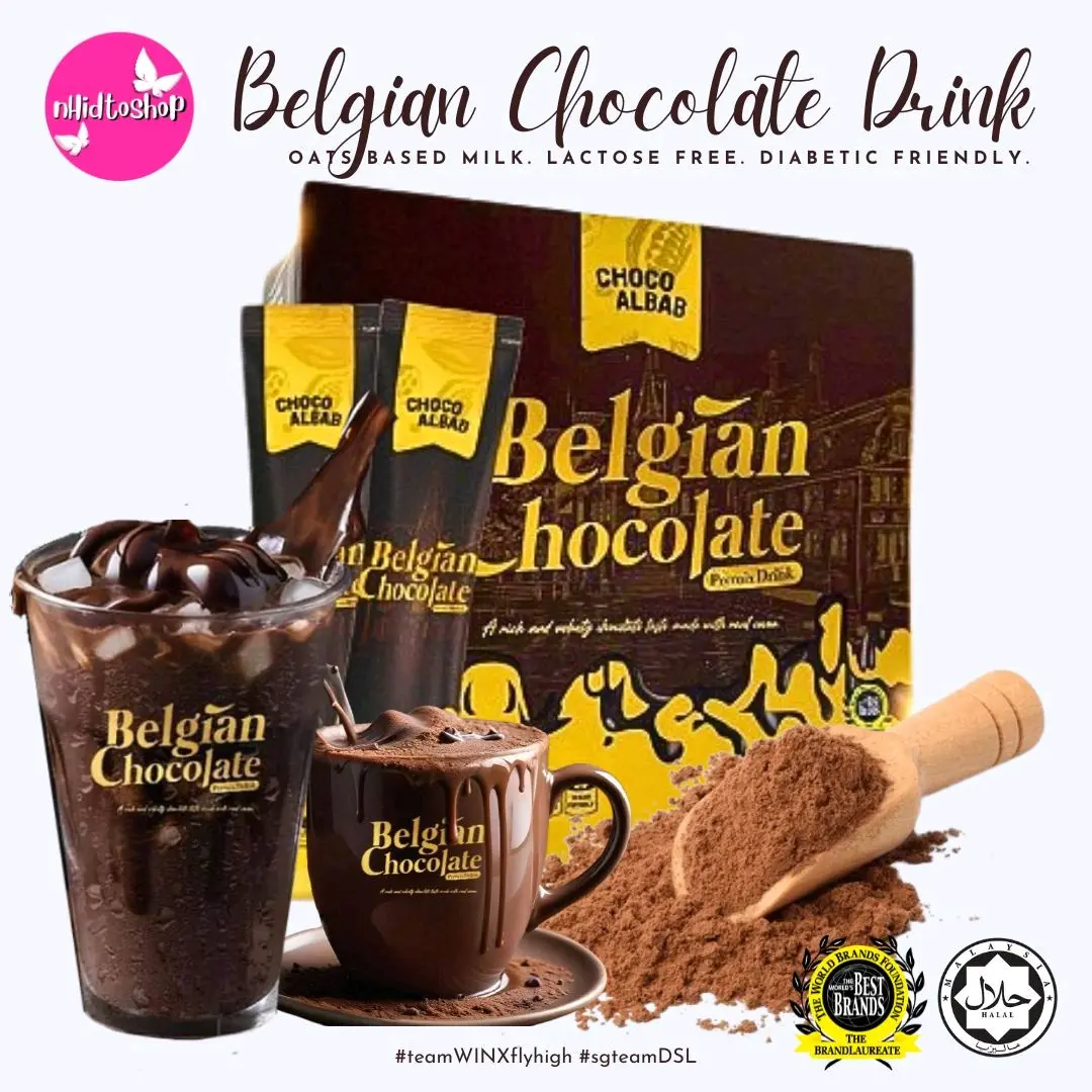 PREMIX 33% BELGIAN DARK CHOC Drink | Choco Albab | Oats Based & Lactose Free | 0% White Sugar & Diabetic Friendly |  HALAL | SG Instock | Chocolates Snack Chocolate
