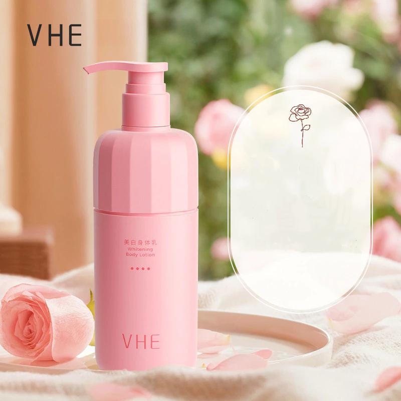 VHE[COD] โลชั่นทาผิวขวดสีชมพู กลิ่นหอม สดชื่น อ่อนโยน ชุ่มชื้น 400g สำหรับผิวอ่อนโยนและชุ่มชื้น