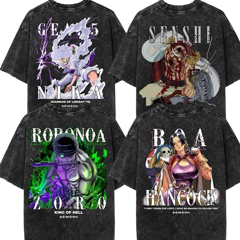 ANIME ONE PIECE OVERSIZED HEAVYWEIGHT VINTAGE TEES