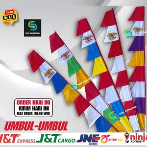 UMBUL UMBUL WARNA WARNI GARUDA GERGAJI PANJANG 2,7M KUALITAS PREMIUM