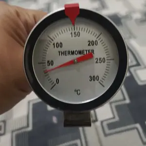 Termometer Mekanik Thermometer Stainless Jarum Suhu Minyak Oven BBQ Dapur Steel