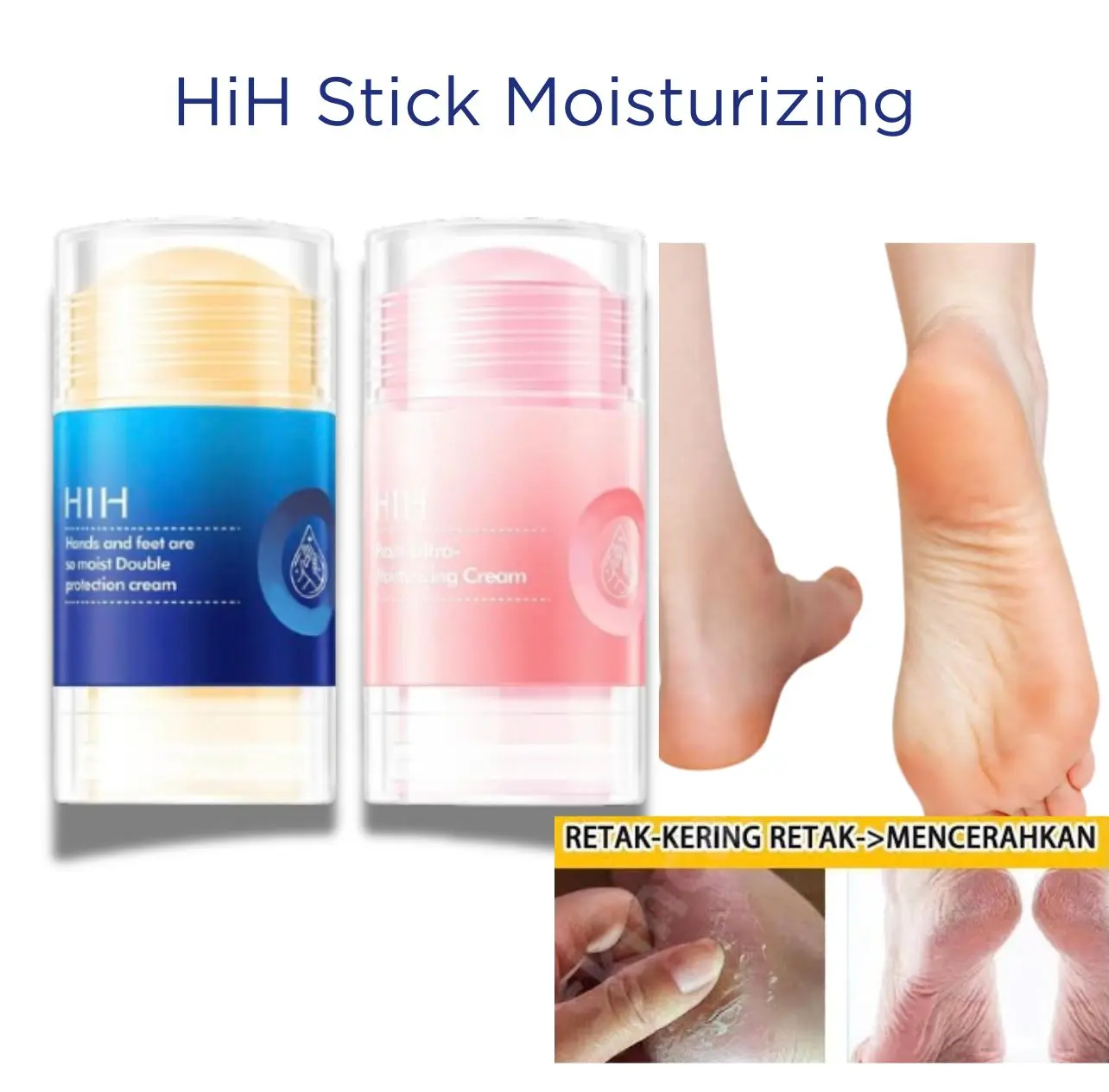 HIH Original Pelembab dan Perawatan Retak Tumit dan Cream Kaki Kapalan Cream Kaki Pecah pecah Ultra Moisturizing Cream Stick Melembutkan dan Menghaluskan Tumit Kaki Original 40gr