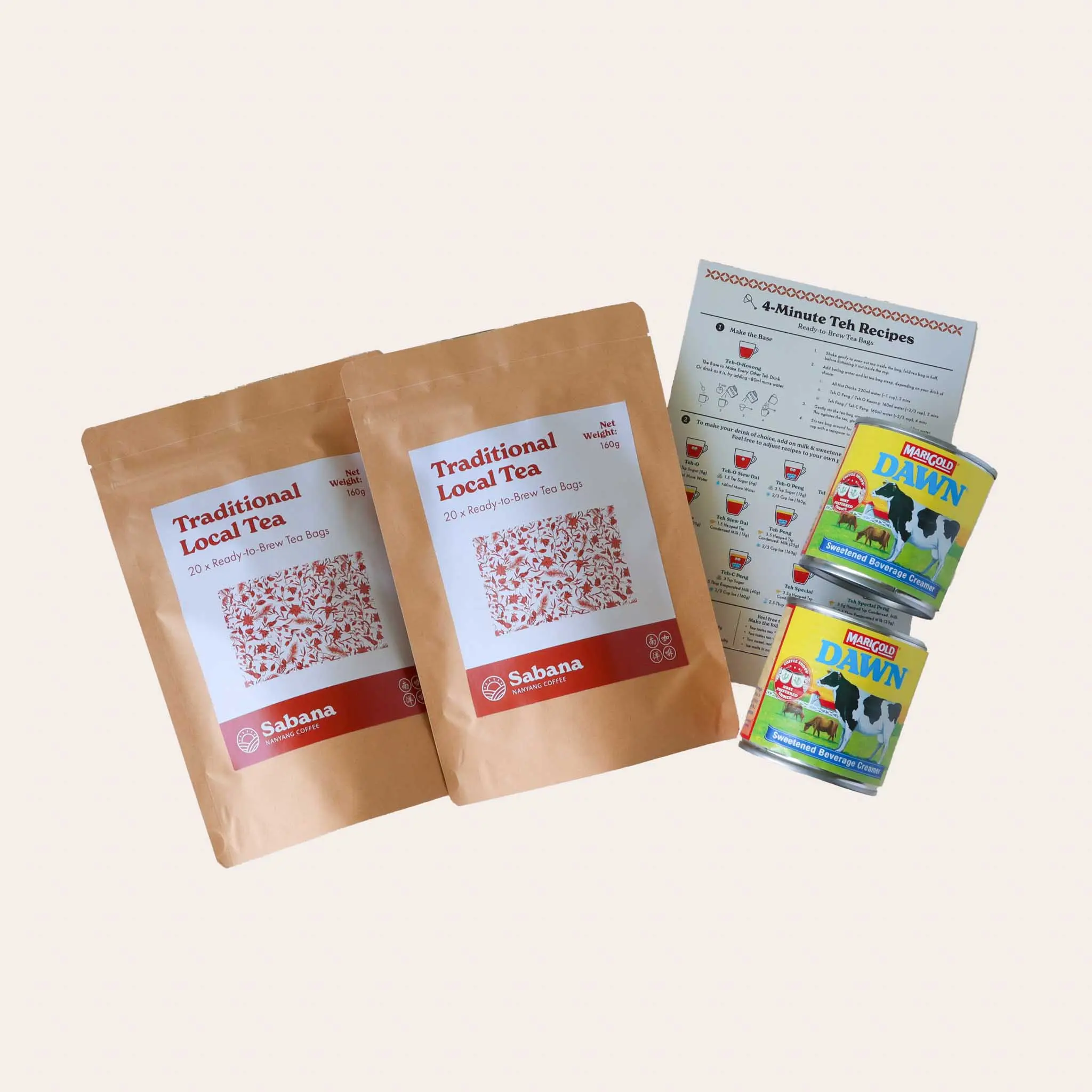 SABANA Value Tea Bundle - Teh / Teh-Peng (40 Servings)
