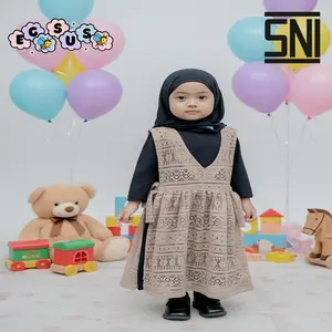 (EGSUS) Gamis Bayi Perempuan Newborn 0-18 Bulan Vest Brukat Anak Rompi Katun Spandek Hitam Khaky baju jilbab muslim panjang Variasi Dress Outer Wanita Outer Dewasa Remaja Pesta Lebaran