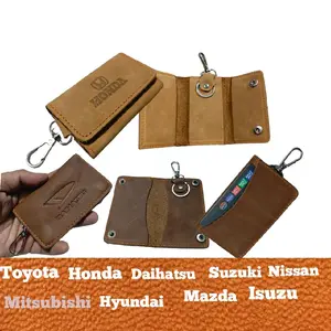 Gantungan kunci mobil kulit asli lipat 3 dan lipat 2 dompet stnk mobil