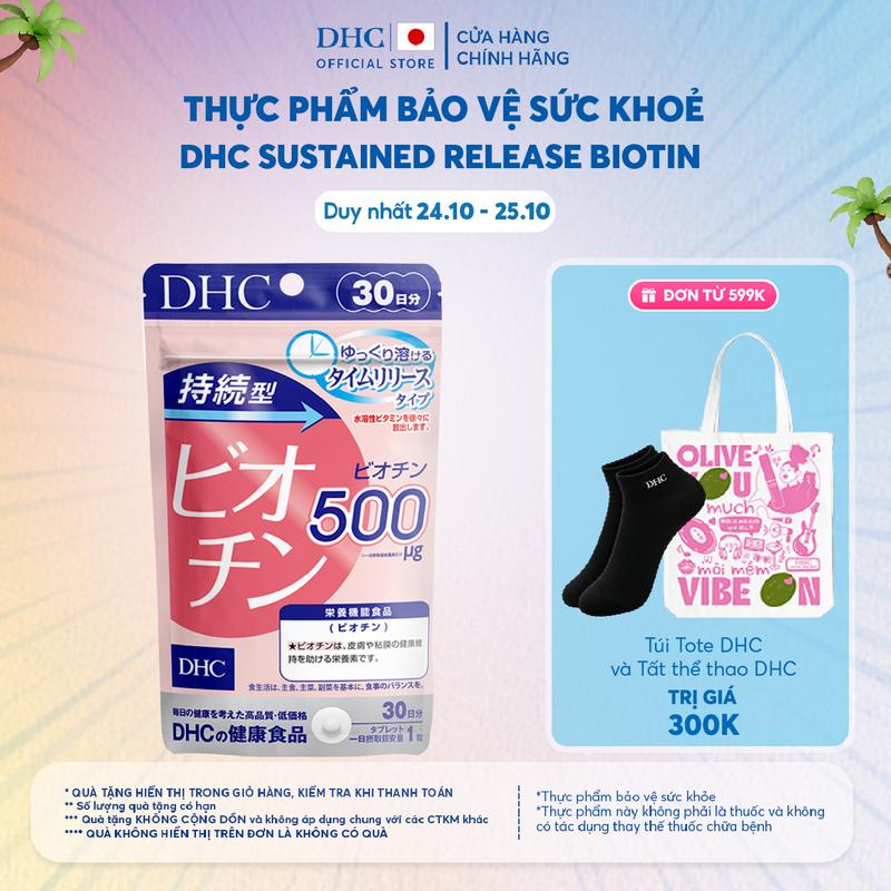 [ĐQ] Viên uống DHC Biotin  - Thực phẩm bảo vệ sức khoẻ DHC Sustained Release Biotin - Gói 30ngày (30 viên); gói 60 ngày (60 viên);  gói 120 ngày (120 viên)