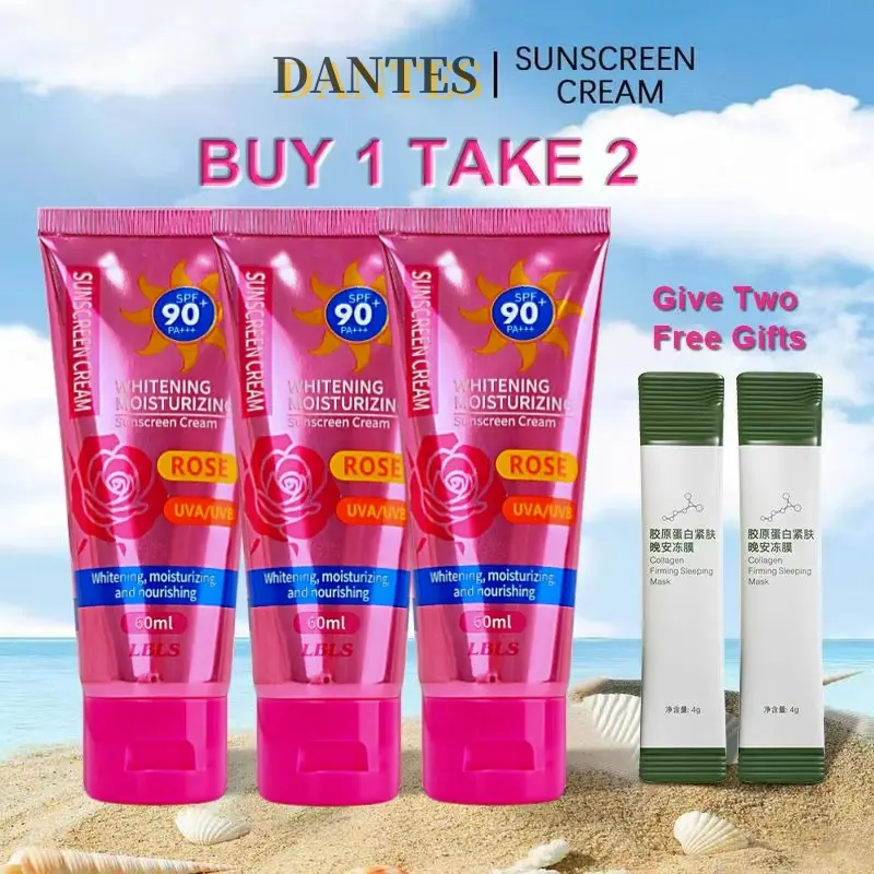 【BUY 1 TAKE 2】SPF90+++ Sunscreen Cream High Protection UV PLUS 60ml Skincare Facial Skin Lightweight Daily