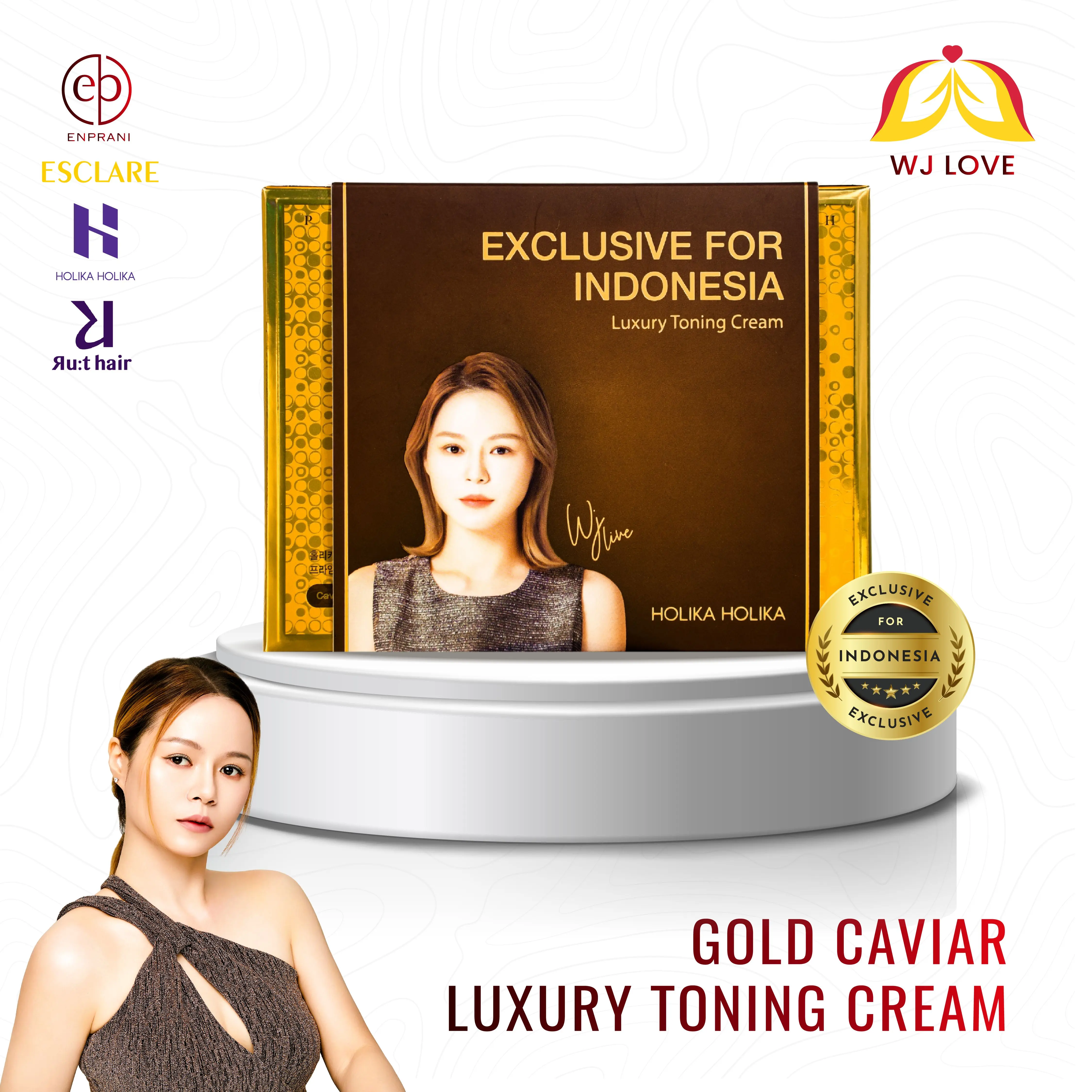 [Holika Holika] Prime Youth Gold Caviar Luxury Toning Cream Perawatan Vitamin Wajah Niacinamide