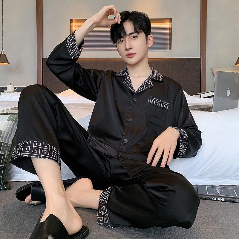 Bộ pijama Thiết Kế Nam Nữ Chất Lụa Gấm Lụa Sước Cao Cấp Tim Kem Women Voi sz từ 40-99kg Nhung Quần thời trang êm ái thoải mái