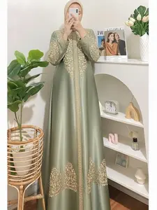 Gamis Pesta bordir sulam bunga Cantik //Dress Muslim Elegan